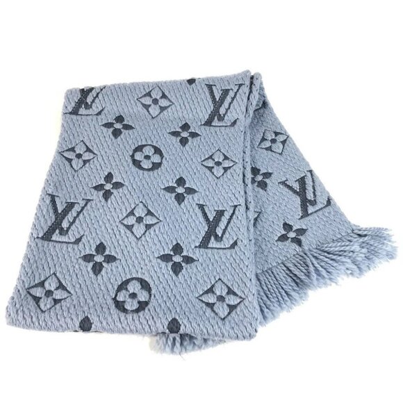LOUIS VUITTON M75702 Monogram Echarpes-logo mania fringe Scarf - Picture 1 of 13